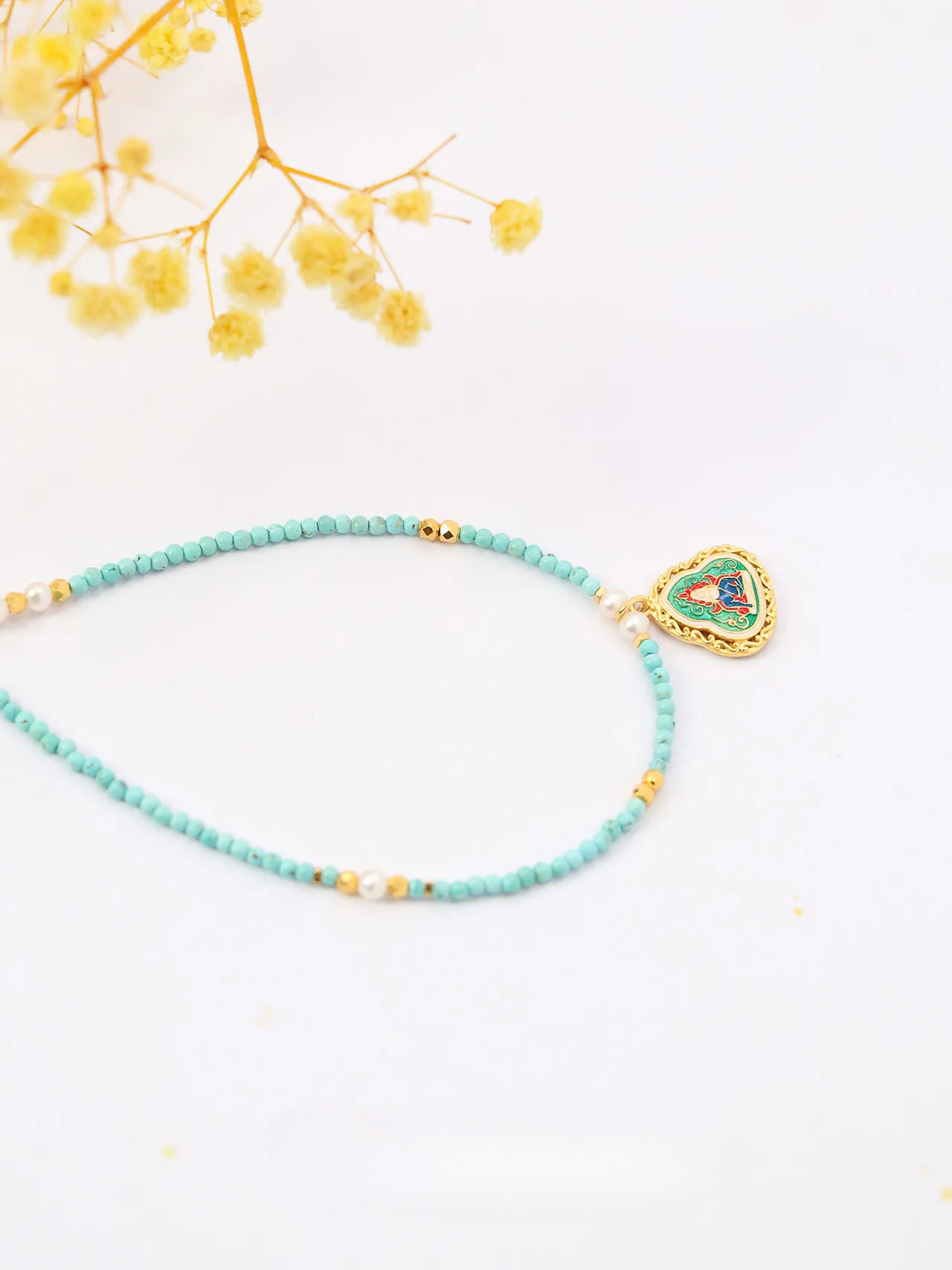 Mistral Quiet- Green Tara Turquoise Necklace