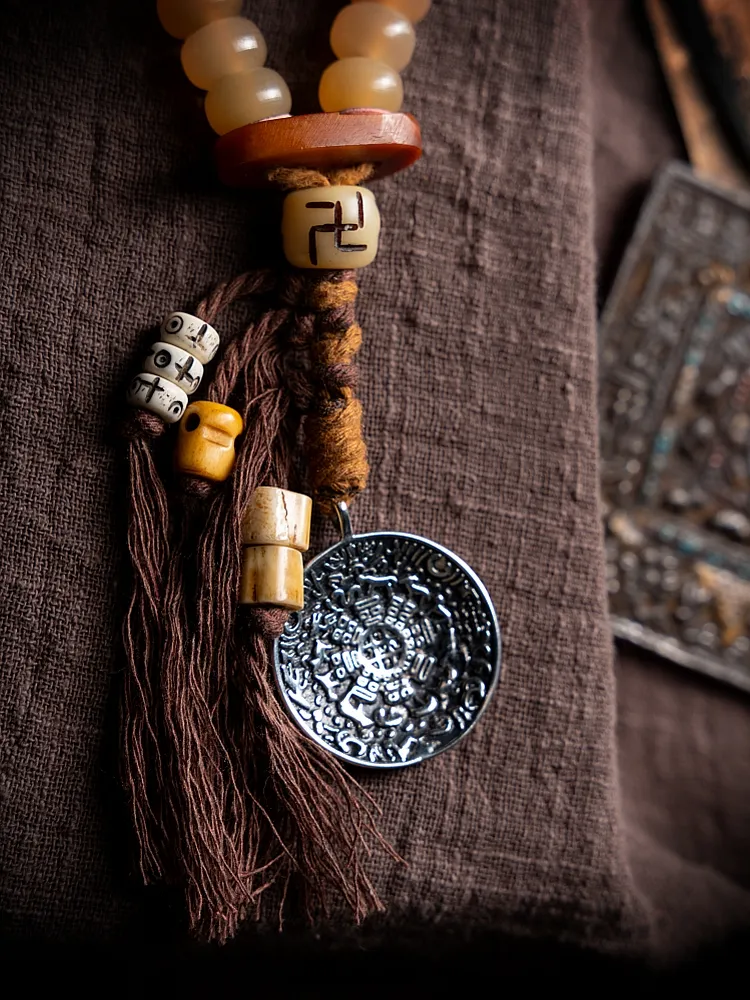 Shining Will- Goat Horn Tibetan Mala Beads