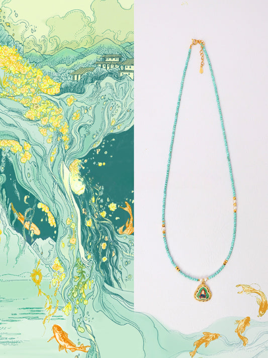 Mistral Quiet- Green Tara Turquoise Necklace