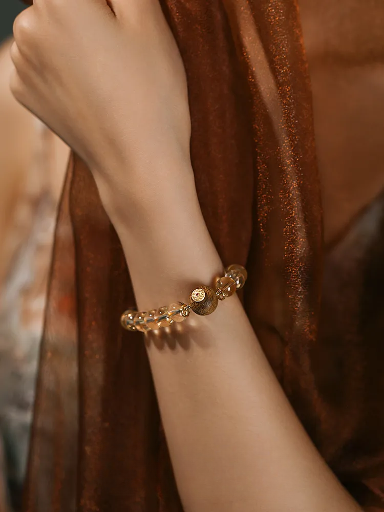 Wealth Nourisher- Citrine & Agarwood Bracelet