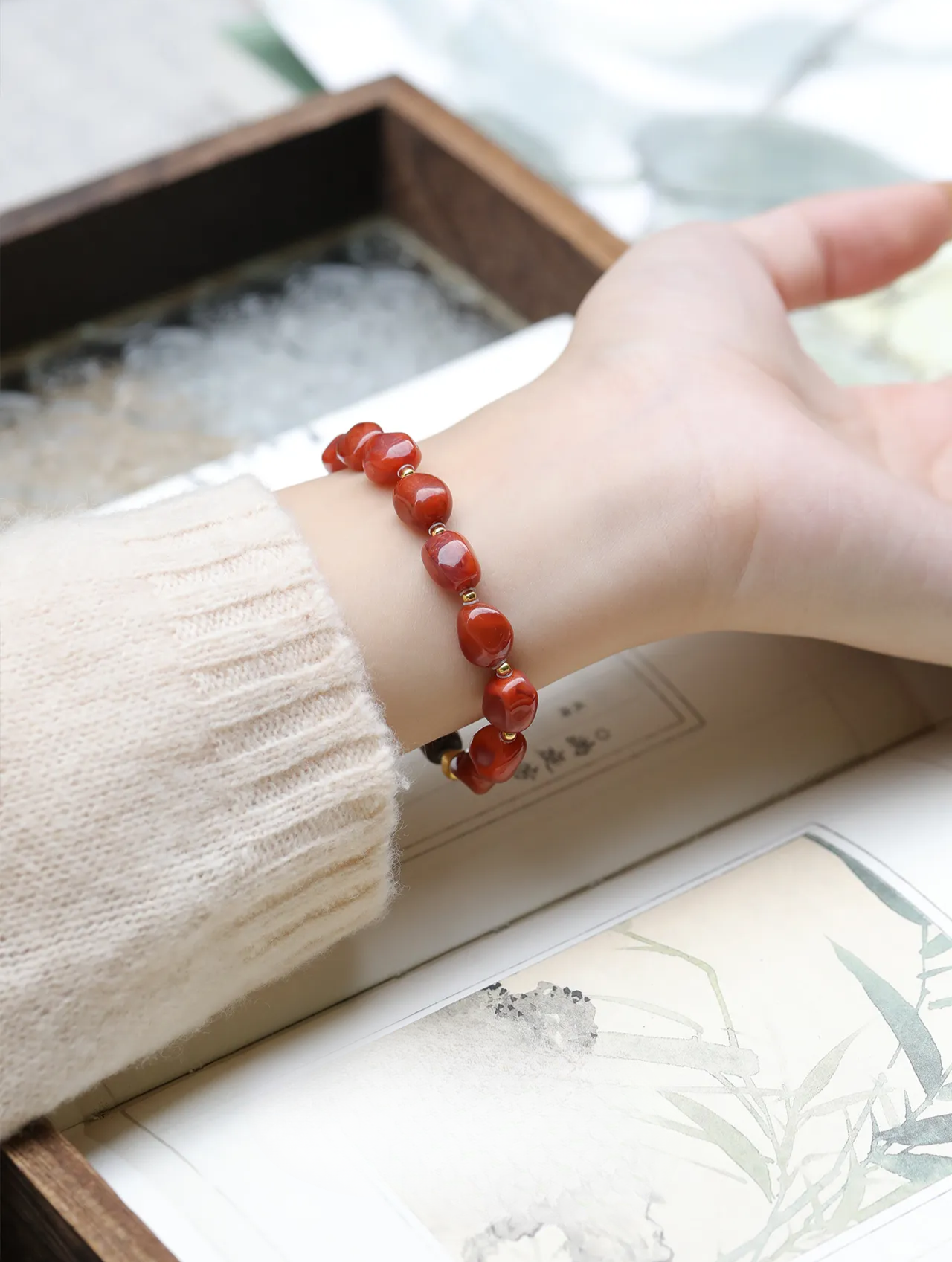 Dancing Flame- Nanhong & Lapis Bracelet