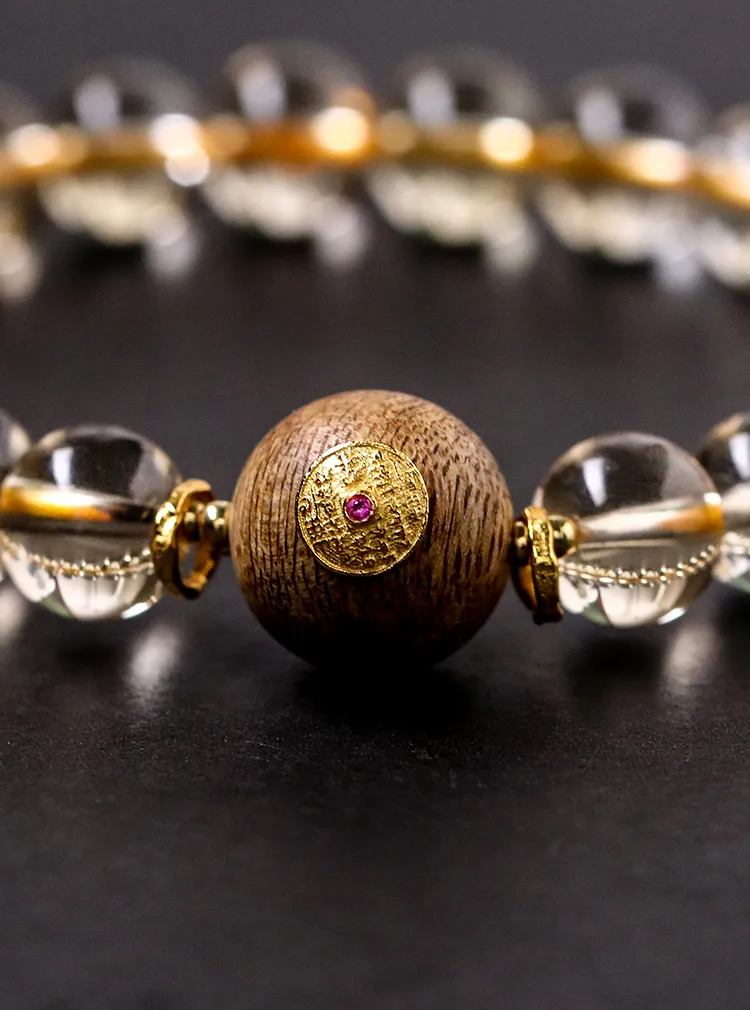 Wealth Nourisher- Citrine & Agarwood Bracelet