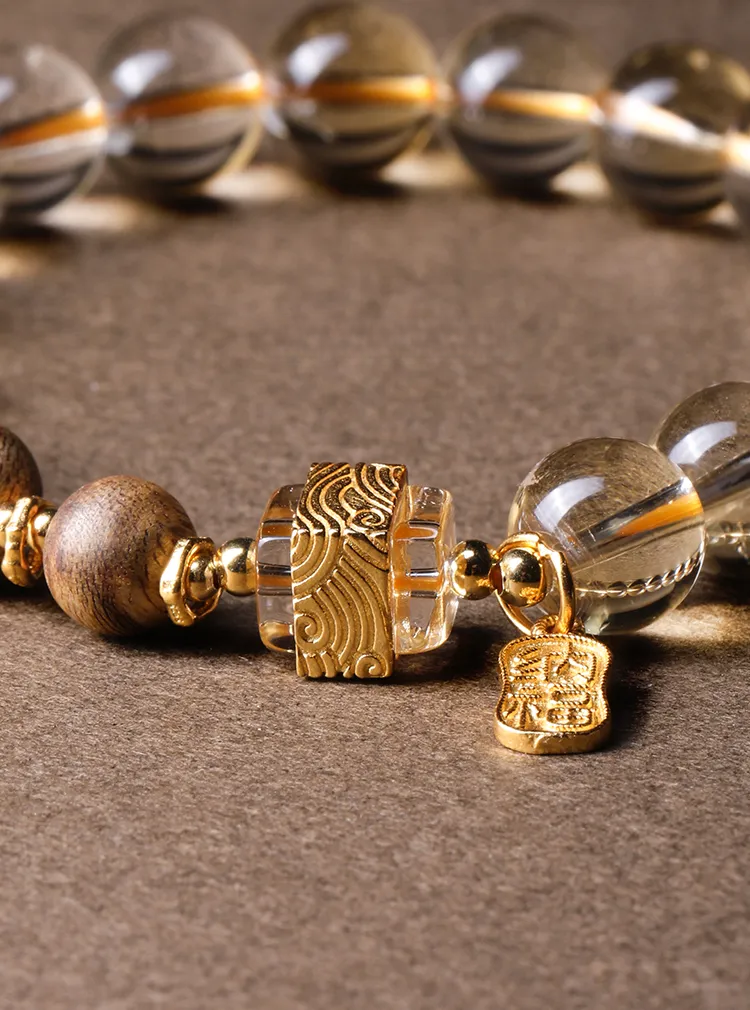 Golden Radiance- Citrine & Agarwood Crystal Bracelet