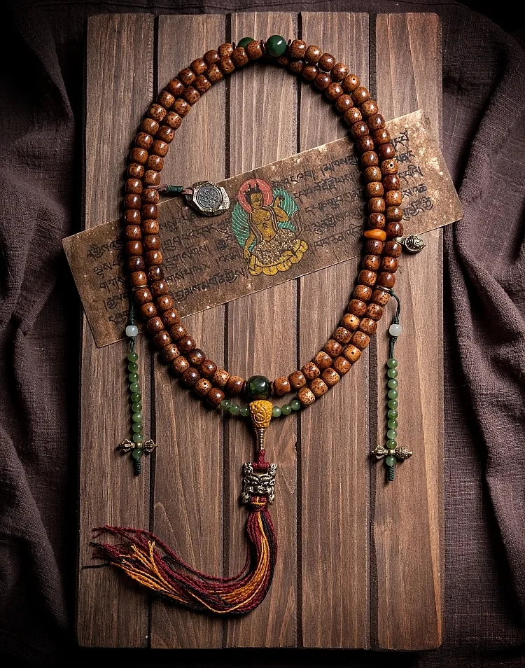 Mystic Knowledge- Star Moon Bodhi Tibetan Mala Beads