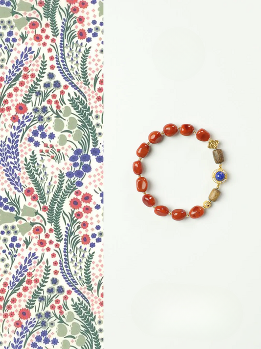 Dancing Flame- Nanhong & Lapis Bracelet