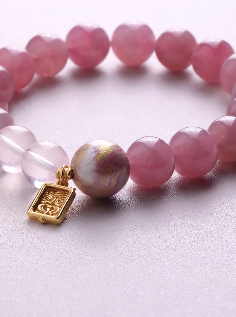 Heartstrings Melody- Rose Quartz Crystal Bracelet